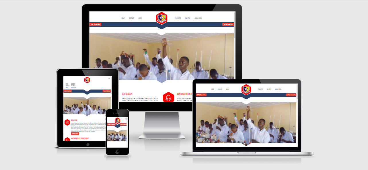 School website and portal for Christ the Good Shepherd Academy of sciences, Anyigba 